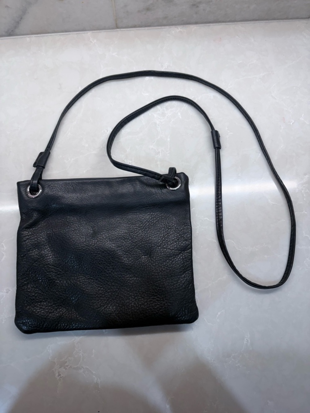 margot Black Leather Small Crossbody Shoulder Bag - Picture 2 of 2
